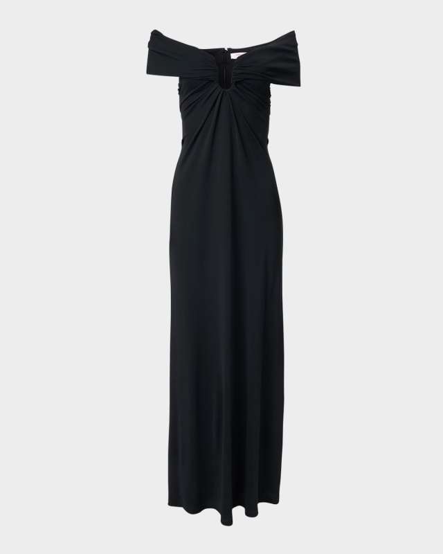Off-The-Shoulder Ruched Gown